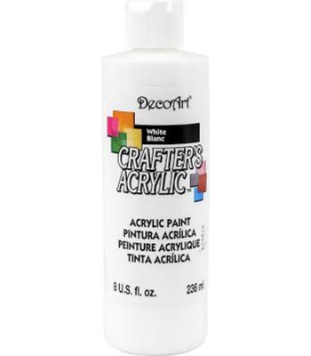 DecoArt White Crafters Acrylic Paint 8oz